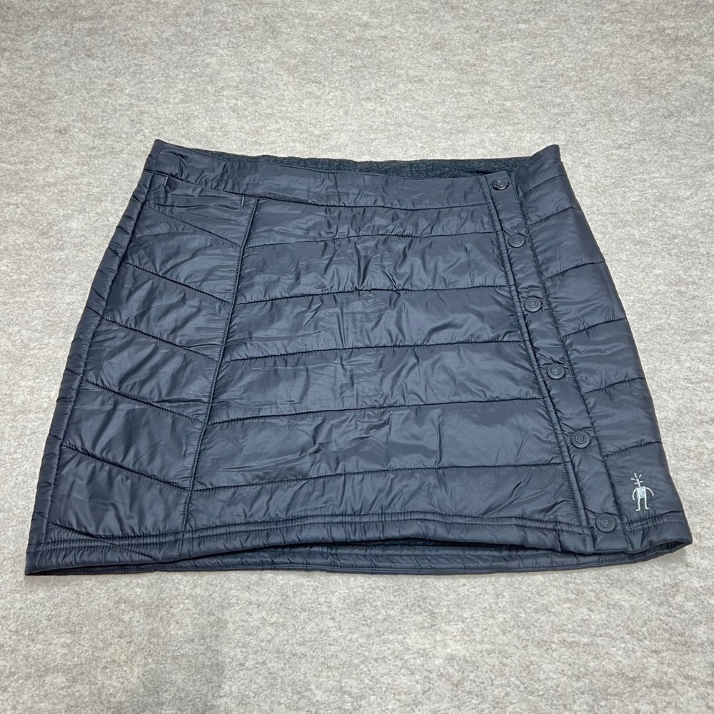 Smartwool PhD Corbet 120 Quilted Skirt Womens Small Black Merino Wool Insulated